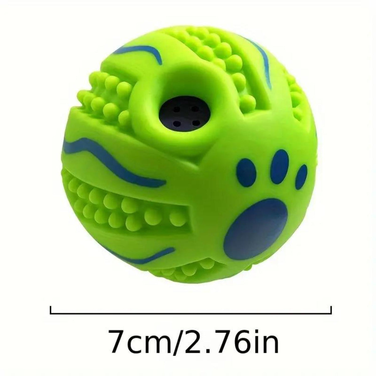 Dyzi Textured Pet Sound Ball 7 Cm Durable Dog Toy Giggle Sounds Interactive