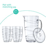 Swirl Plastic Tumbler Set Of 4