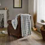 Chatsworth Faux Fur Luxury Throw 130x170cm – Ultra Soft & Stylish Blanket | 130cm x 170cm | Grey