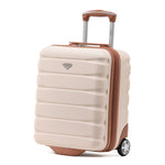 45x36x20cm Easyjet Free Cabin Bag 2 Wheel Suitcase Hard Shell Carry On | Cabin | Cream