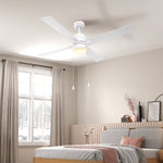Mounting Reversible Ceiling Fan With Light Pull-chain | One Size | White