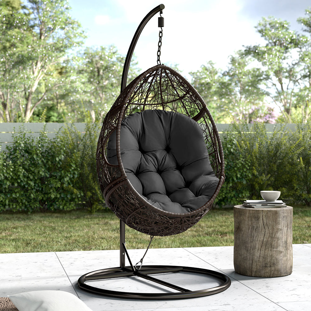 Thick Hanging Egg Swing Chair Seat Cushion | Black