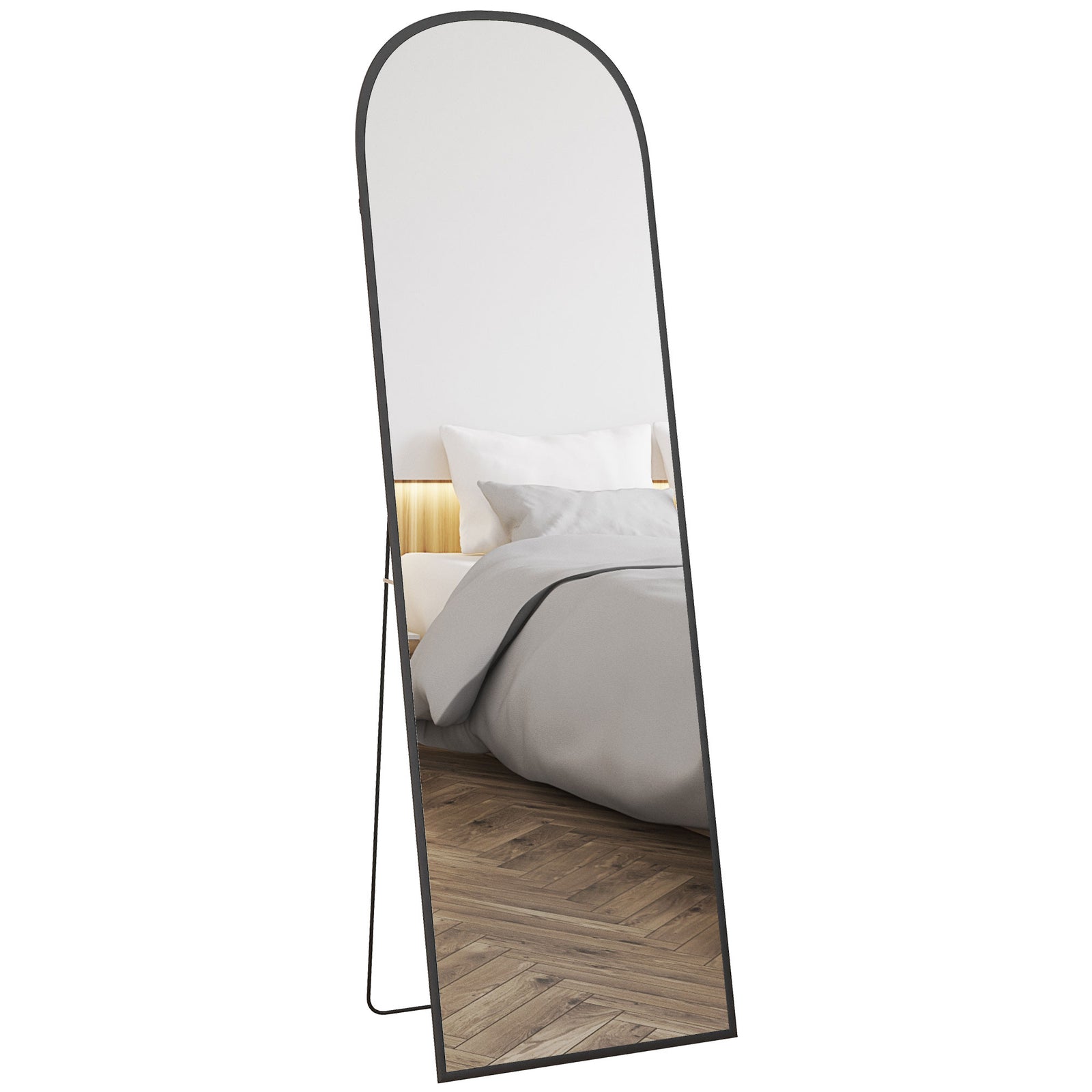 Full Length Mirror Aluminium Alloy Frame Hanging Or Leaning