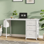 Multipurpose White Metal Frame Computer Desk For Home Office