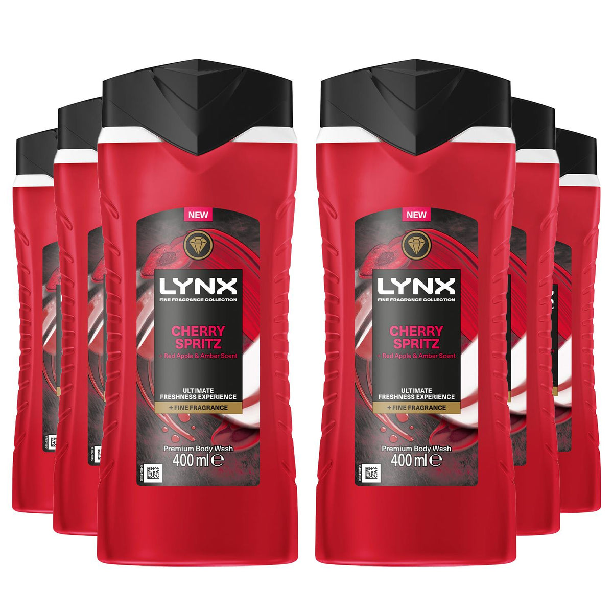 Cherry Spritz Body Wash With 12hrs Of Freshness For Men 400ml, 6 Pack | Set of 6