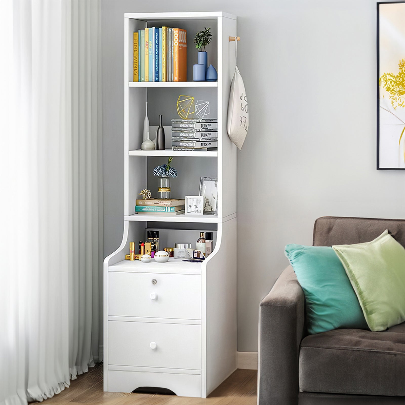Breeins Bedside Table With 2 Drawers