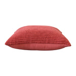 Ribbed Cushion Set, Velvet Fabric | Set of 2 | Red