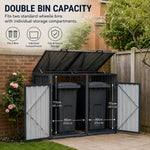 Nicoman Outdoor Metal Bin Storage Double Wheelie Bin Storage Shed