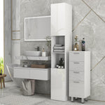 High Gloss Bathroom Cabinet, Adjustable Shelves