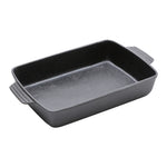 32.5cm W X 23cm D Black Rectangular Cast Iron Baking Pan