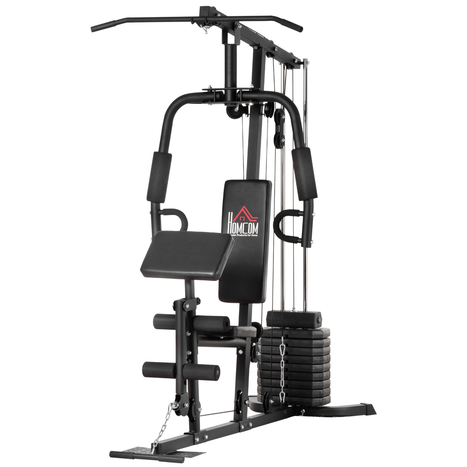 Multifunction Home Gym Machine With 45kg Weight Stack | Black