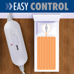 Luxury Electric Blanket Fully Fitted Heated Bed Underblanket Polyester Detachable Control 3 Heat Settings | Single | White