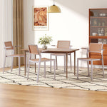 Set Of 4 Pseudo-rattan Pp Dining Chair With Armrest | Grey