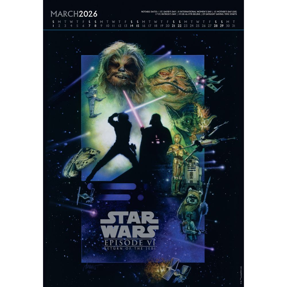 Classic 2026 A3 Deluxe Calendar Official Product