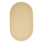 Handmade Woven Braided Oval Rug | 150cm x 95cm | Linen