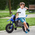 12v Kids Electric Motorbike W/ Twist Grip Throttle, Music | Blue