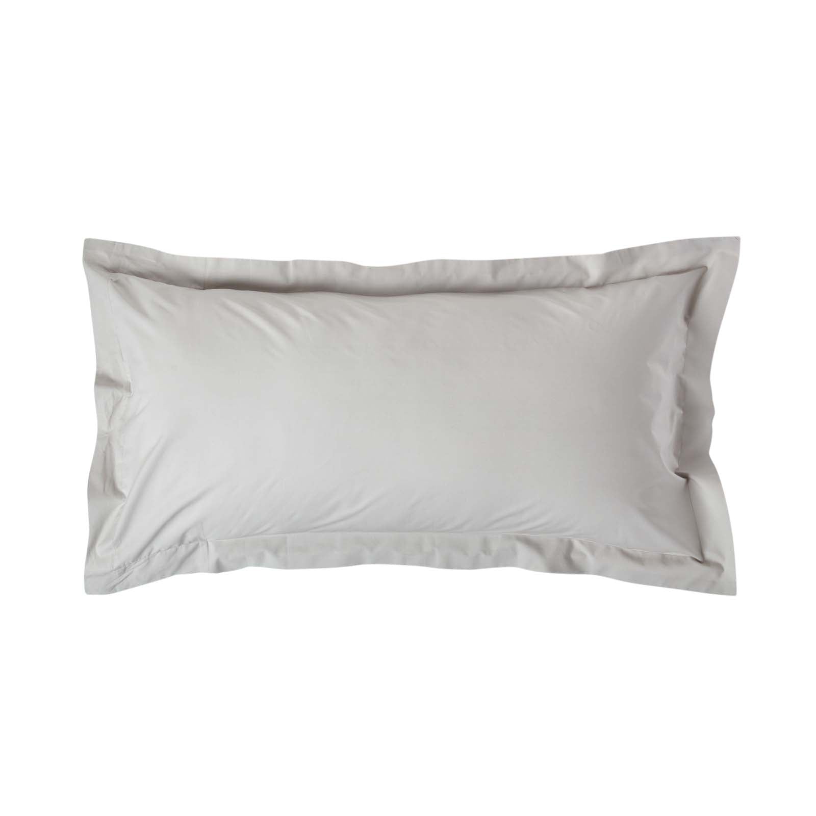 Egyptian Cotton Oxford Pillowcase 200 Tc | 48cm x 91cm | Silver Grey