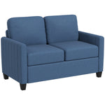 Modern 2 Seater Sofa With Spring Cushion, Back Pillow | Blue