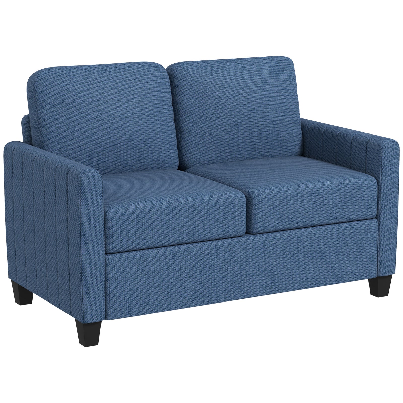 Modern 2 Seater Sofa With Spring Cushion, Back Pillow | Blue