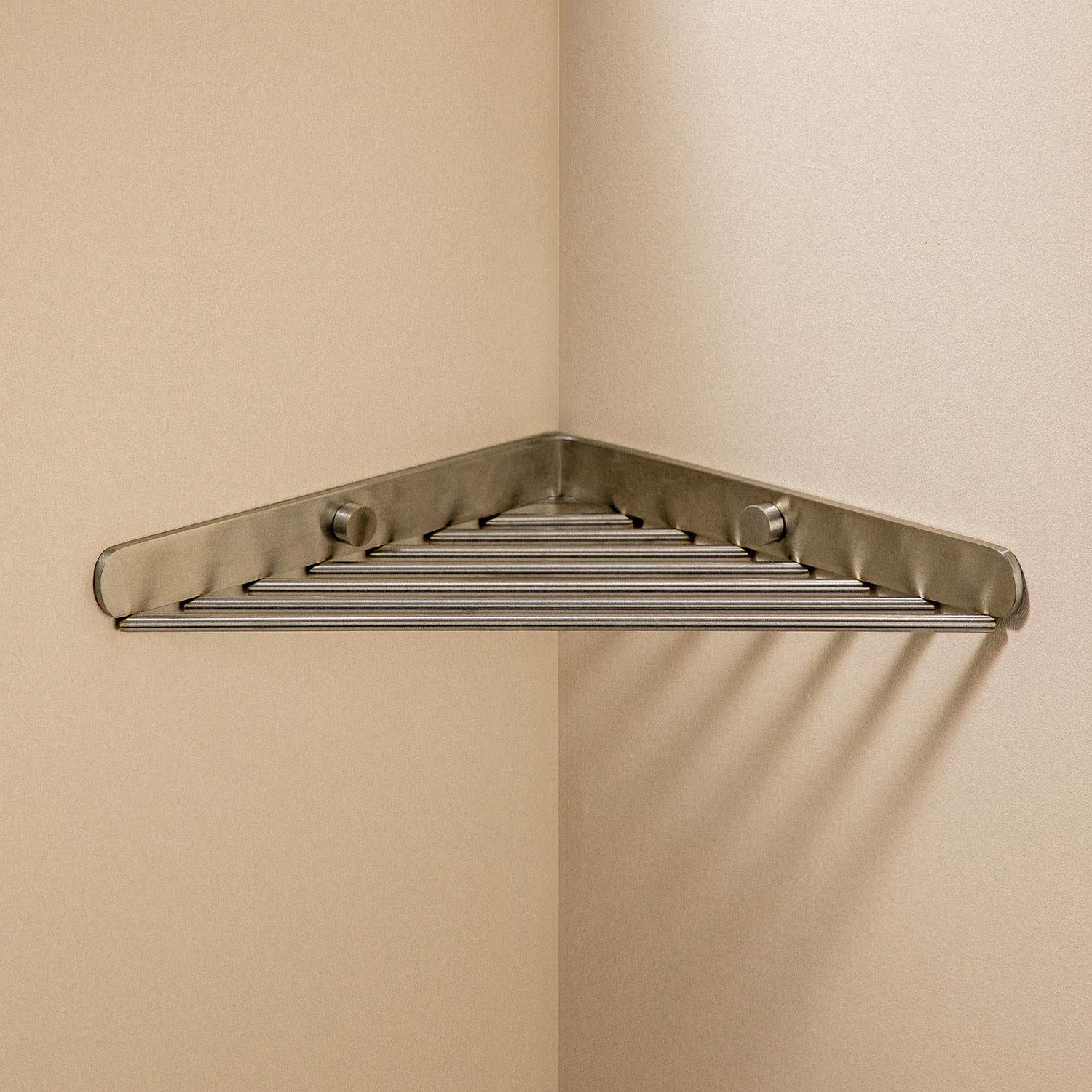Corner Shower Caddy, Shower Basket, Matt Stainless Steel Logic Collection