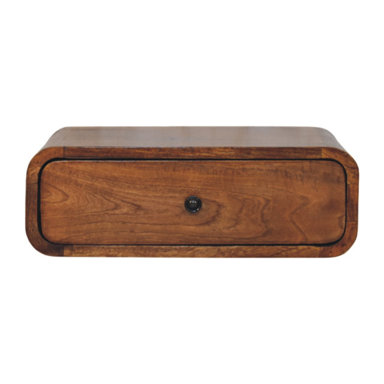 Solid Wood Avora Wall-mounted Honey Caramel 1 Drawer Nightstand
