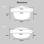 Cast Iron Casserole Set Of 2 26cm & 28cm / 4.3l & 5.8l Dishes Oven Proof Enamelled Cast Iron Pans With Lids | Orange