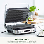 Bistro 6-in-1 Contact Grill And Griddle, Pfas-free Non-stick Ceramic | Silver