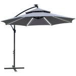 3m Cantilever Banana Parasol W/ Led Solar Lights