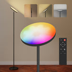 HOMCOM Rgb Floor Lamp With Rotatable Head, Modern Standing Lamp, Black