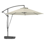 Garden Cantilever Parasol W/ Cover Weighted Base Wind Strap | Cream