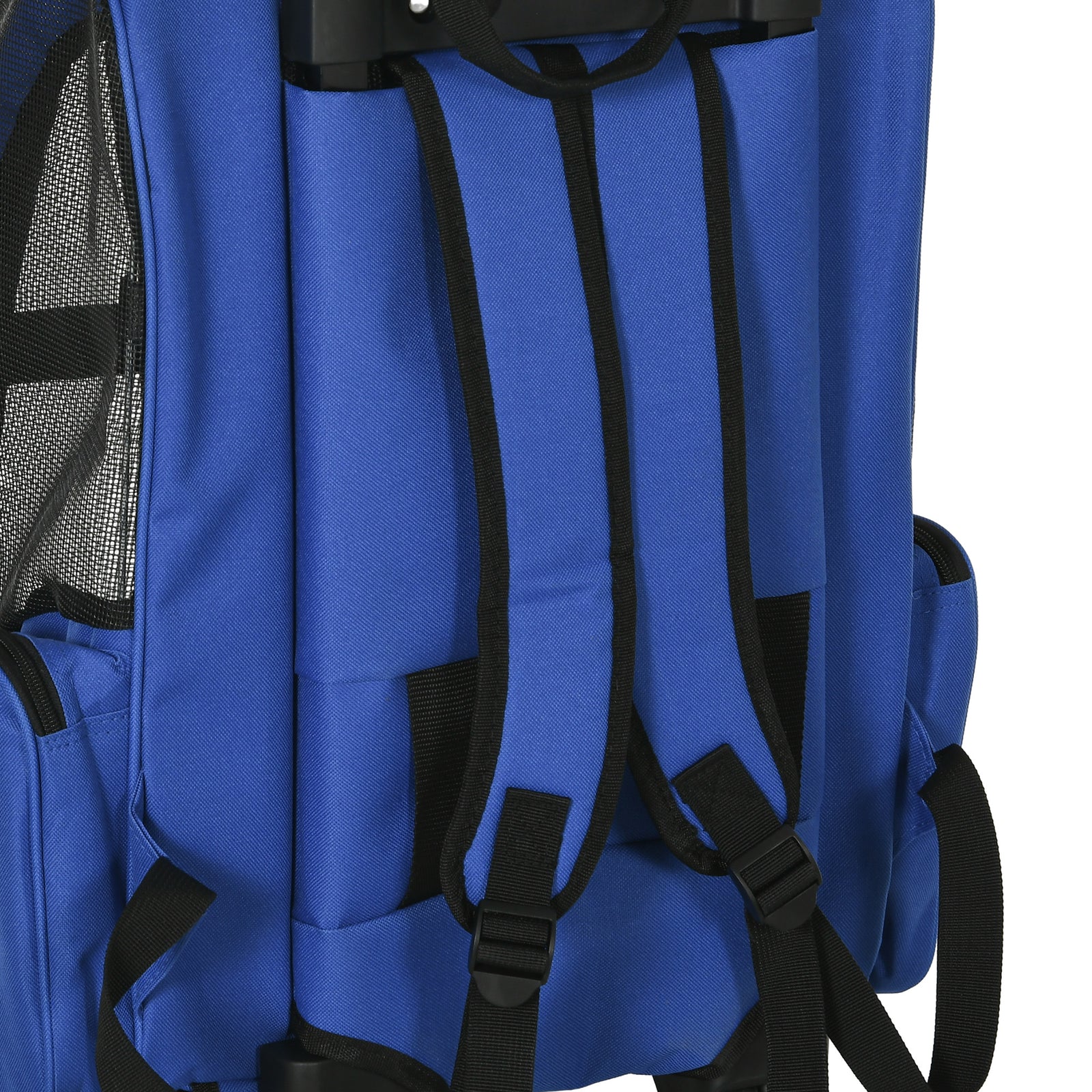 Pet Travel Backpack Bag Cat Puppy Dog Carrier W/ Trolley And Telescopic | Blue