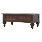 Turned 4 Drawer Coffee Table