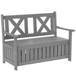 Wood Storage Garden Bench For Patio Outdoor Seating