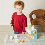 Wooden Coffee Maker, Includes 11 Play Pieces, Pretend Play