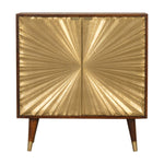 Solid Mango Wood Manila Gold Cabinet