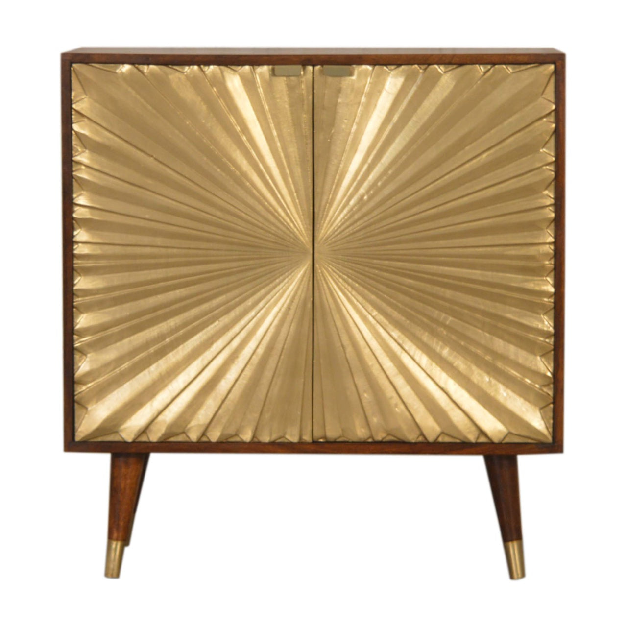 Solid Mango Wood Manila Gold Cabinet