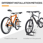 Bike Rack Floor Stand 6 Racks | Black