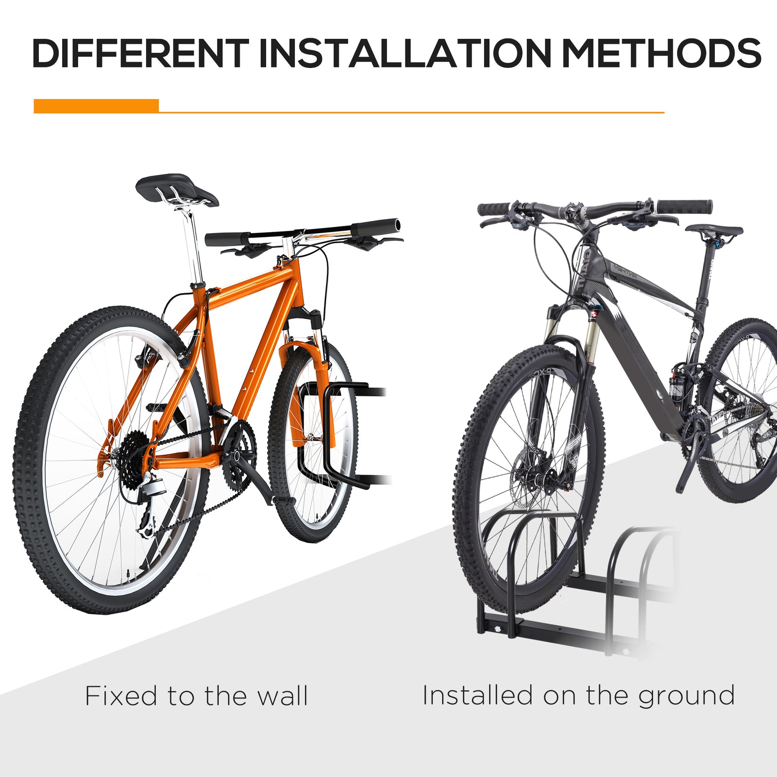 Bike Rack Floor Stand 6 Racks | Black