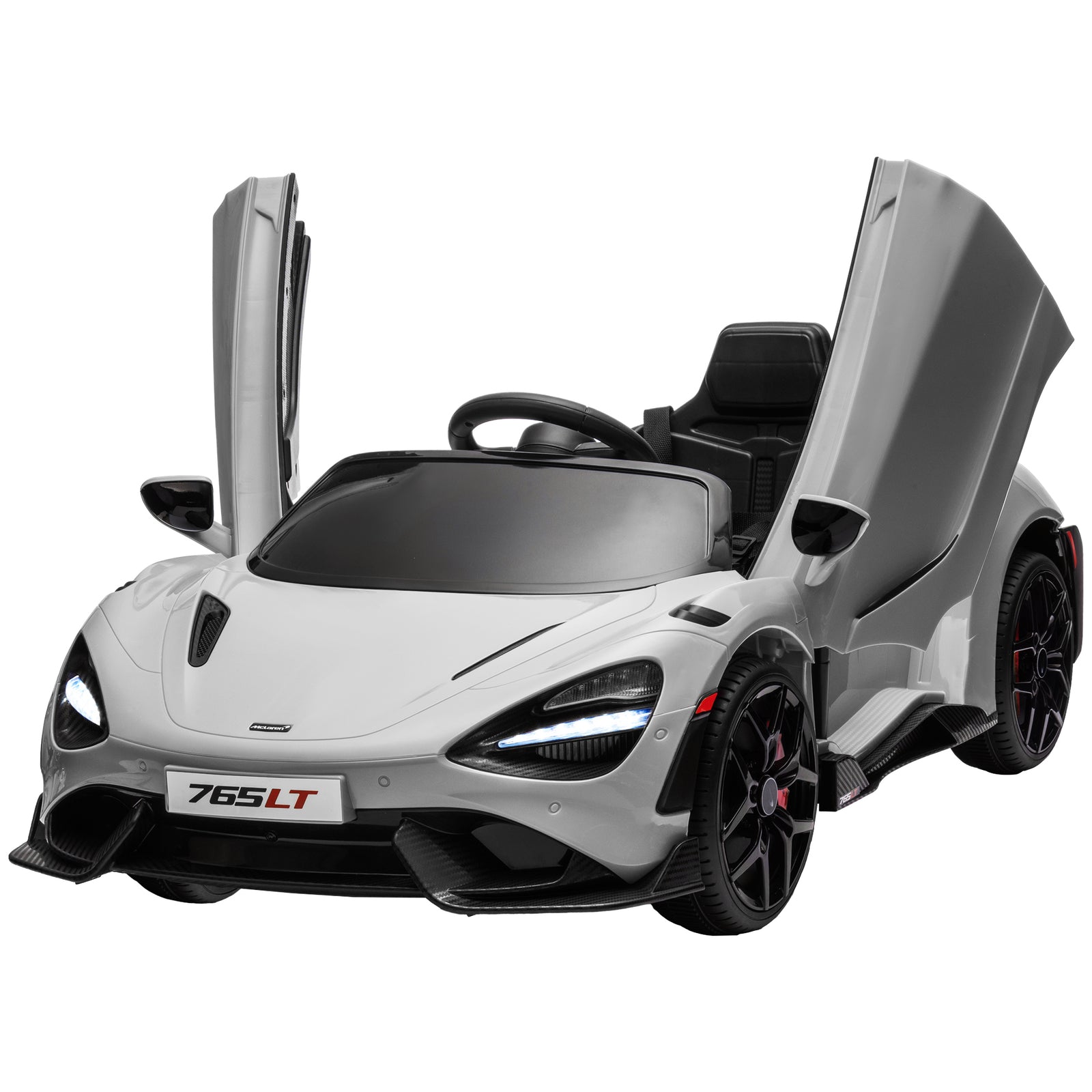 Mclaren 765lt Licensed 12v Kids Ride On Car W/ Mp3 Music | Grey