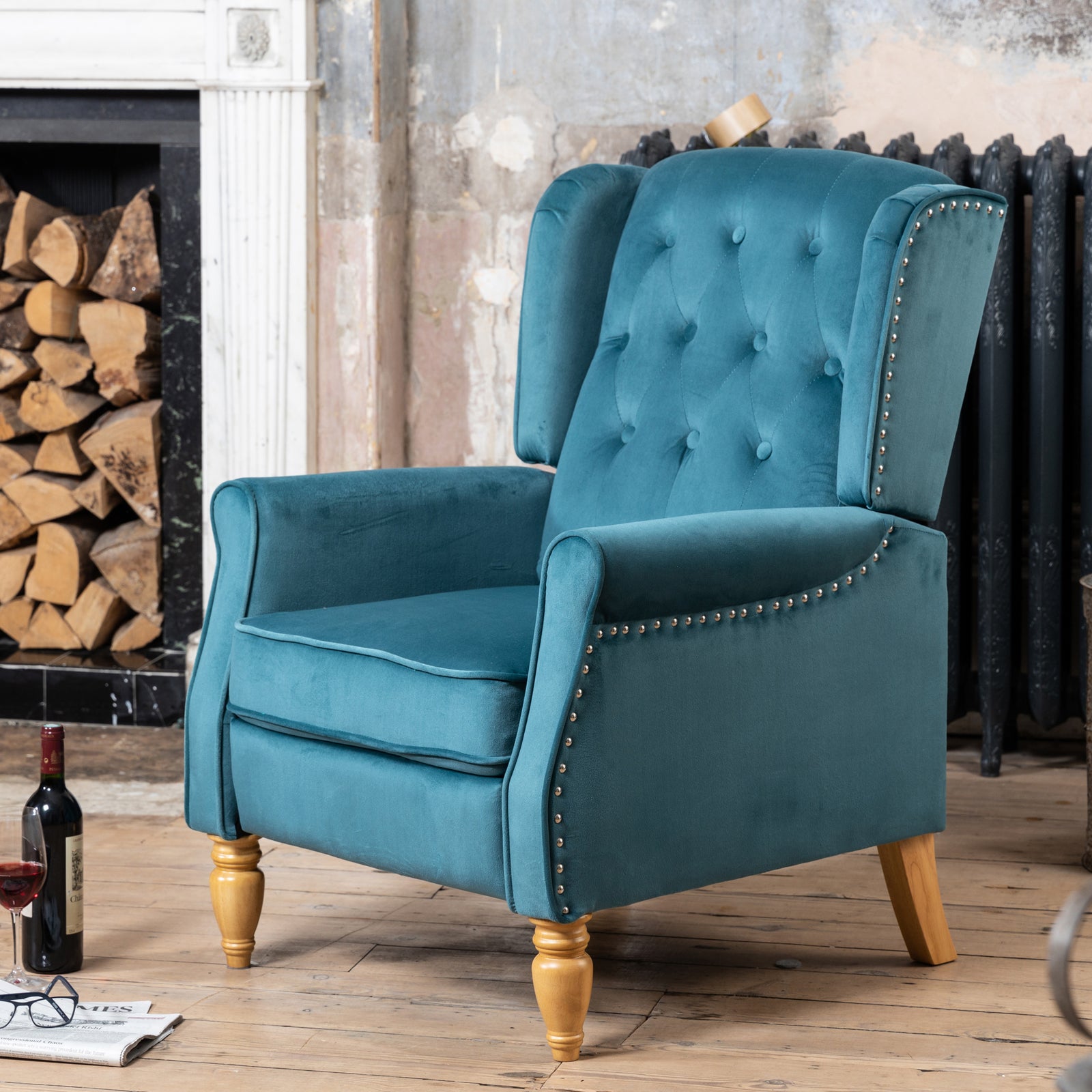 Annapoli Recliner Armchair | Teal