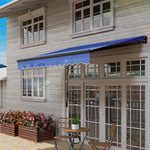 Electric Awning W/ Led Light And Remote Controller | Large | Blue