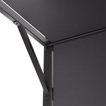 2.95m X 2.95m Steel Retractable Pergola With Flat Dark Grey Canopy Outdoor Sun Shelter For Garden Or Backyard | One Size