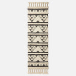 Kota Black & Grey Kilim Wool Rug | 200cm | Black & Grey