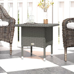 Pe Rattan Outdoor Coffee Table, Easy Match Rattan Side Table