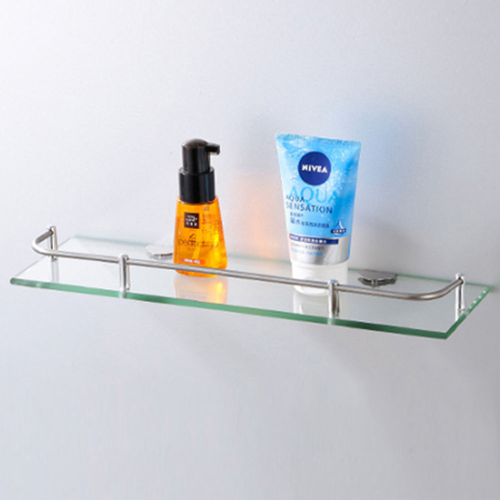 40cm Shelf Tempered Glass 6mm Thick Storage Organizer Wall Mounted Bathroom