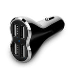 Powerful & 4-port Universal Usb Car Charger Black