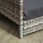 Wicker Dog House, Rattan Pet Bed With Soft Cushion | Dark Gray