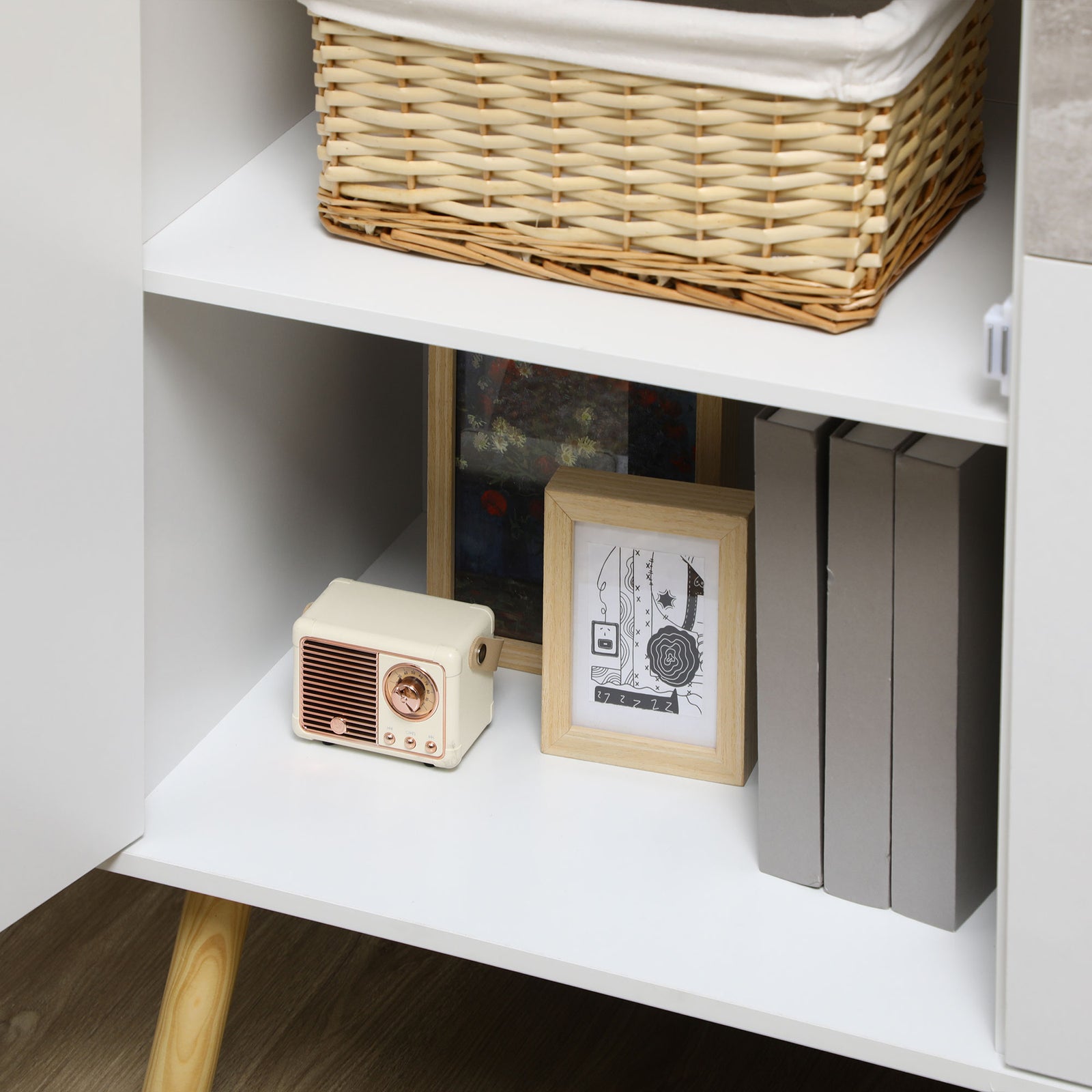 HOMCOM Modern Sideboard Storage Cabinet Free Standing Cupboard
