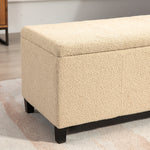 Sherman Boucle Fabric Storage Ottoman - Brown | Brown
