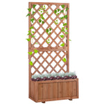 45l Garden Pine Planter W/ Trellis | Orange